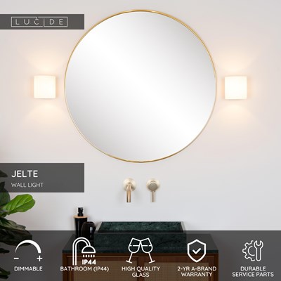 Lucide JELTE - Wall light Bathroom - 1xG9 - IP44 - Black